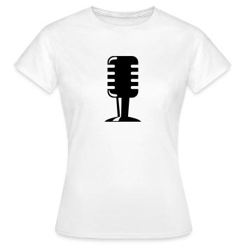 Microphone - Women's T-Shirt - white - Front - AI Model Female 172 dark (172cm)