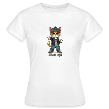 Halt den Mund - Frauen T-Shirt - Weiß - Vorne - AI Model Female 172 dark (172cm)