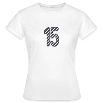 ANNIVERSARY. HAPPY BIRTHDAY. HAPPY BIRTHDAY. - Women's T-Shirt - white - Front - AI Model Female 172 dark (172cm)