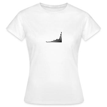 BTC CHART - Women's T-Shirt - white - Front - AI Model Female 172 dark (172cm)