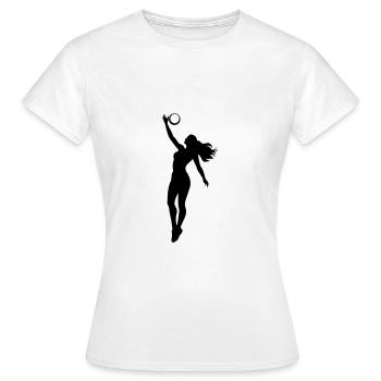 Volleyball Spielerin Symbol - Frauen T-Shirt - Weiß - Vorne - AI Model Female 172 dark (172cm)