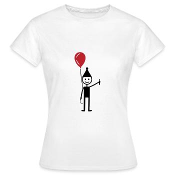 Geburtstag Ballon - Frauen T-Shirt - Weiß - Vorne - AI Model Female 172 dark (172cm)