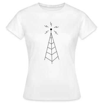 Transmission Tower Sendemast - Frauen T-Shirt - Weiß - Vorne - AI Model Female 172 dark (172cm)