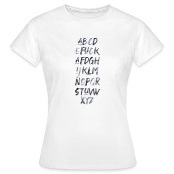 ABC Spruch fuck AFD Politik Wahlkampf Schrift - Frauen T-Shirt - Weiß - Vorne - AI Model Female 172 dark (172cm)