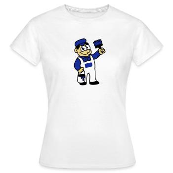 Painter with brush and paint - Women's T-Shirt - white - Front - AI Model Female 172 dark (172cm)