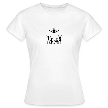 Un groupe de pom-pom girls - T-shirt Femme - blanc - Devant - AI Model Female 172 dark (172cm)