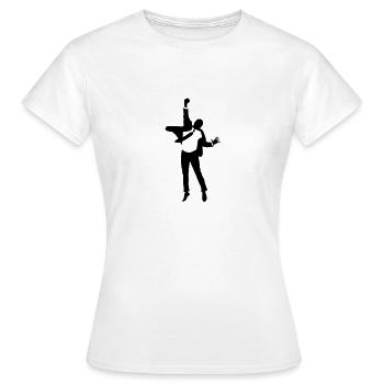 Ein springender Manager - Frauen T-Shirt - Weiß - Vorne - AI Model Female 172 dark (172cm)