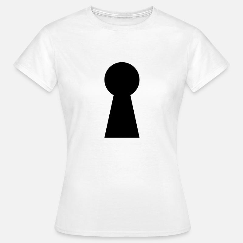 Trou de serrure 1c - T-shirt Femme - blanc
