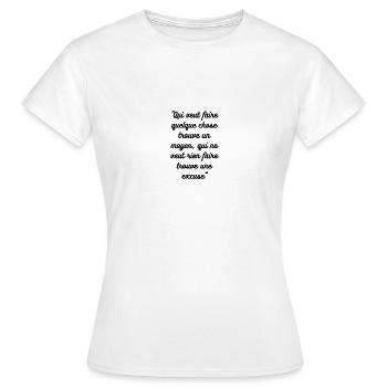 situation - T-shirt Femme - blanc - Devant - AI Model Female 172 dark (172cm)
