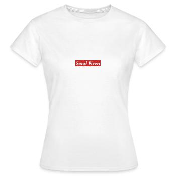 Send Pizza - Frauen T-Shirt - Weiß - Vorne - AI Model Female 172 dark (172cm)