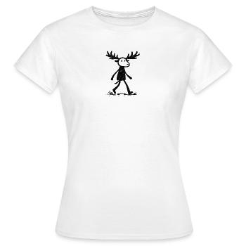 Mosses silhouette in the forest - Women's T-Shirt - white - Front - AI Model Female 172 dark (172cm)