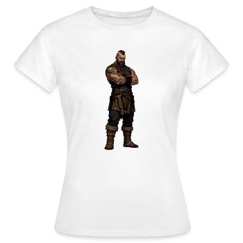 Guerrier barbare en cuir - T-shirt Femme - blanc - Devant - AI Model Female 172 dark (172cm)