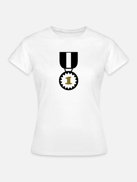 Medal Award Winner Best Master Sports Decoration - Dame-T-shirt - hvid