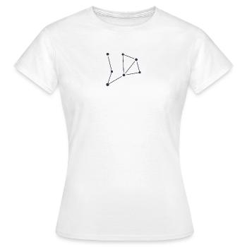 Lucys Darling LD Stars Sternenbild Logo - Frauen T-Shirt - Weiß - Vorne - AI Model Female 172 dark (172cm)