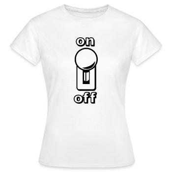 switch lever - Women's T-Shirt - white - Front - AI Model Female 172 dark (172cm)