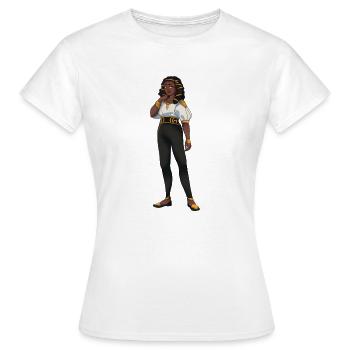 Ra-I, göttlich beschenkte Katzenmagische - Frauen T-Shirt - Weiß - Vorne - AI Model Female 172 dark (172cm)
