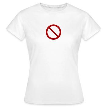 Interdit T-Shirt Cadeau Humour - T-shirt Femme - blanc - Devant - AI Model Female 172 dark (172cm)