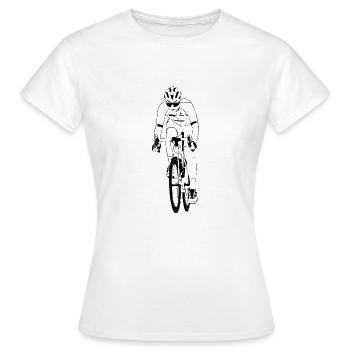 Cyclisme - Cyclistes sur route - Courses cyclistes - T-shirt Femme - blanc - Devant - AI Model Female 172 dark (172cm)