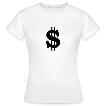dollar - Frauen T-Shirt - Weiß - Vorne - AI Model Female 172 dark (172cm)