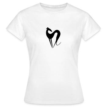 levrier - T-shirt Femme - blanc - Devant - AI Model Female 172 dark (172cm)