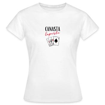 Canasta Experte - Frauen T-Shirt - Weiß - Vorne - AI Model Female 172 dark (172cm)