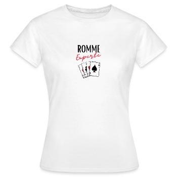 Rummy Expert - Women's T-Shirt - white - Front - AI Model Female 172 dark (172cm)