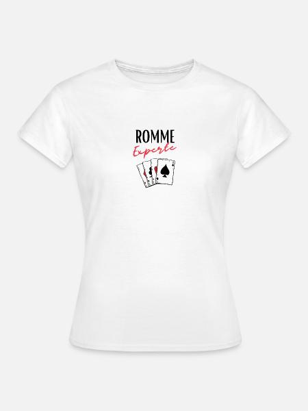 Romme Experte - Frauen T-Shirt - Weiß
