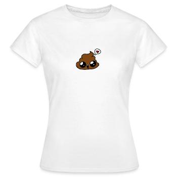 Poo - T-shirt Femme - blanc - Devant - AI Model Female 172 dark (172cm)