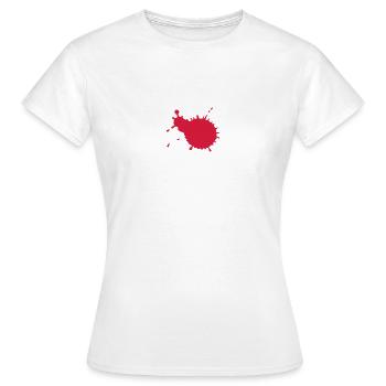 Fleck, blut - Frauen T-Shirt - Weiß - Vorne - AI Model Female 172 dark (172cm)