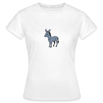 Âne - T-shirt Femme - blanc - Devant - AI Model Female 172 dark (172cm)