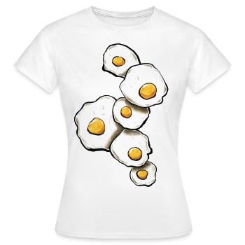 Spiegeleier - Frauen T-Shirt - Weiß - Vorne - AI Model Female 172 dark (172cm)