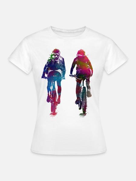 Radfahren Fahrrad Sport Kunst # Radfahren # Sport - Frauen T-Shirt - Weiß