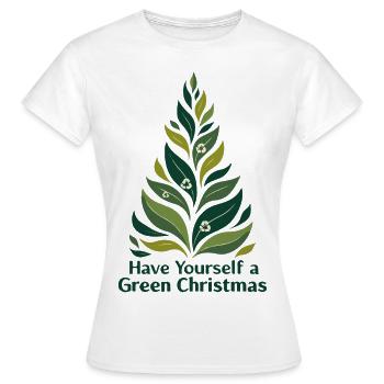 Umweltfreundlicher Grüner Weihnachtsbaum - Frauen T-Shirt - Weiß - Vorne - AI Model Female 172 dark (172cm)