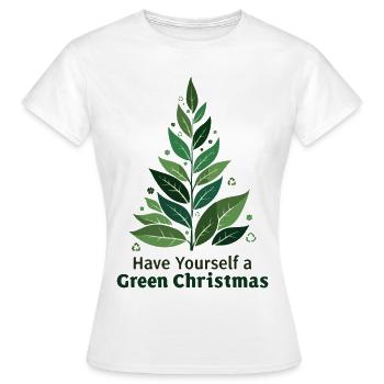 Umweltfreundlicher Grüner Weihnachtsbaum - Frauen T-Shirt - Weiß - Vorne - AI Model Female 172 dark (172cm)
