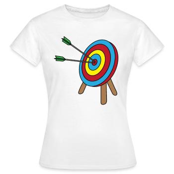 Arc long et flèche cadeau d'arc long - T-shirt Femme - blanc - Devant - AI Model Female 172 dark (172cm)
