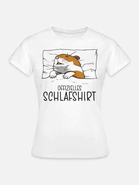 Offizielles Schlafshirt Hamster, Schlafanzug - Frauen T-Shirt - Weiß