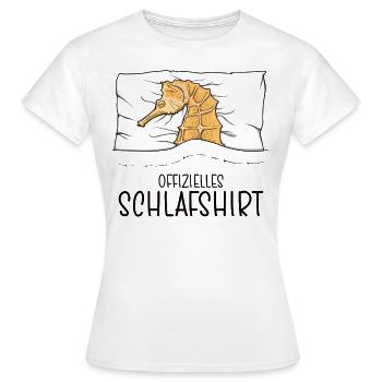 Pyjama officiel Pyjama Pyjama Hippocampe - T-shirt Femme - blanc - Devant - AI Model Female 172 dark (172cm)