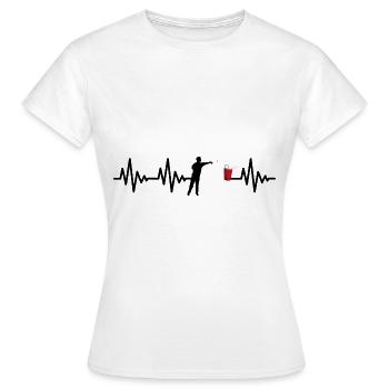 Saufen Biertrinker Geschenke Trinkspiel Bierpong - Frauen T-Shirt - Weiß - Vorne - AI Model Female 172 dark (172cm)