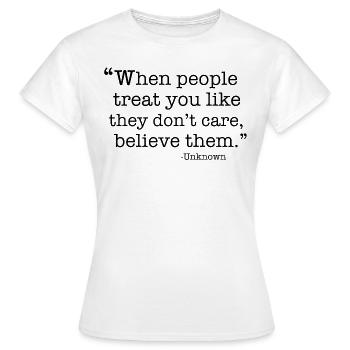 Quote - Women's T-Shirt - white - Front - AI Model Female 172 dark (172cm)