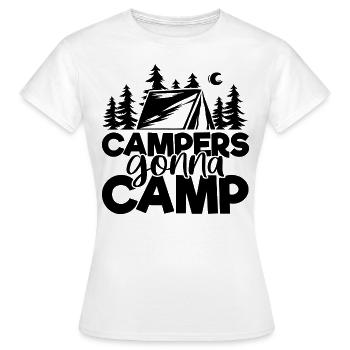Campers gonna camp - T-shirt Femme - blanc - Devant - AI Model Female 172 dark (172cm)