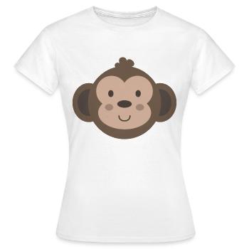 Monkey gift kid baby kids cute christening animal - Women's T-Shirt - white - Front - AI Model Female 172 dark (172cm)