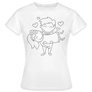 marriage - Women's T-Shirt - white - Front - AI Model Female 172 dark (172cm)