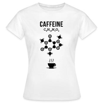 Coffee - Chemistry Caffeine Molecules Caffeine - Women's T-Shirt - white - Front - AI Model Female 172 dark (172cm)