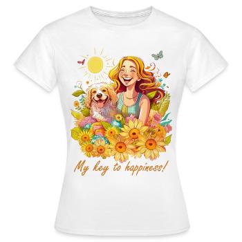 Joie de vivre in summer in nature - Women's T-Shirt - white - Front - AI Model Female 172 dark (172cm)