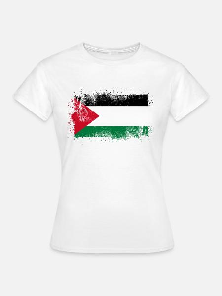 Palestina - T-shirt dam - vit