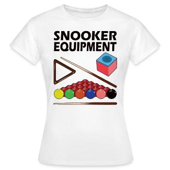 Snooker Pool & Billard Equipment Snooker Spieler - Frauen T-Shirt - Weiß - Vorne - AI Model Female 172 dark (172cm)
