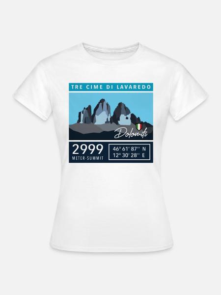 Dolomiten drei Zinnen tre cime di lavaredo Italien - Frauen T-Shirt - Weiß