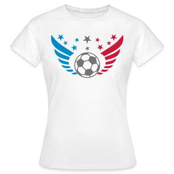 Fussball Fluegel Frankreich La France 3c Fußball - Frauen T-Shirt - Weiß - Vorne - AI Model Female 172 dark (172cm)