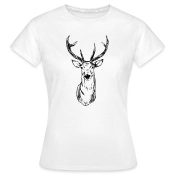 T-shirts Hunter | Chasse chasse cadeaux de fusil de chasse - T-shirt Femme - blanc - Devant - AI Model Female 172 dark (172cm)