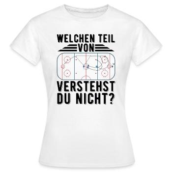 Eishockey | Sport Eishockey Maske Geschenkideen - Frauen T-Shirt - Weiß - Vorne - AI Model Female 172 dark (172cm)